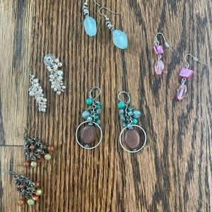 Lot 5 pairs dangle earrings grab bag